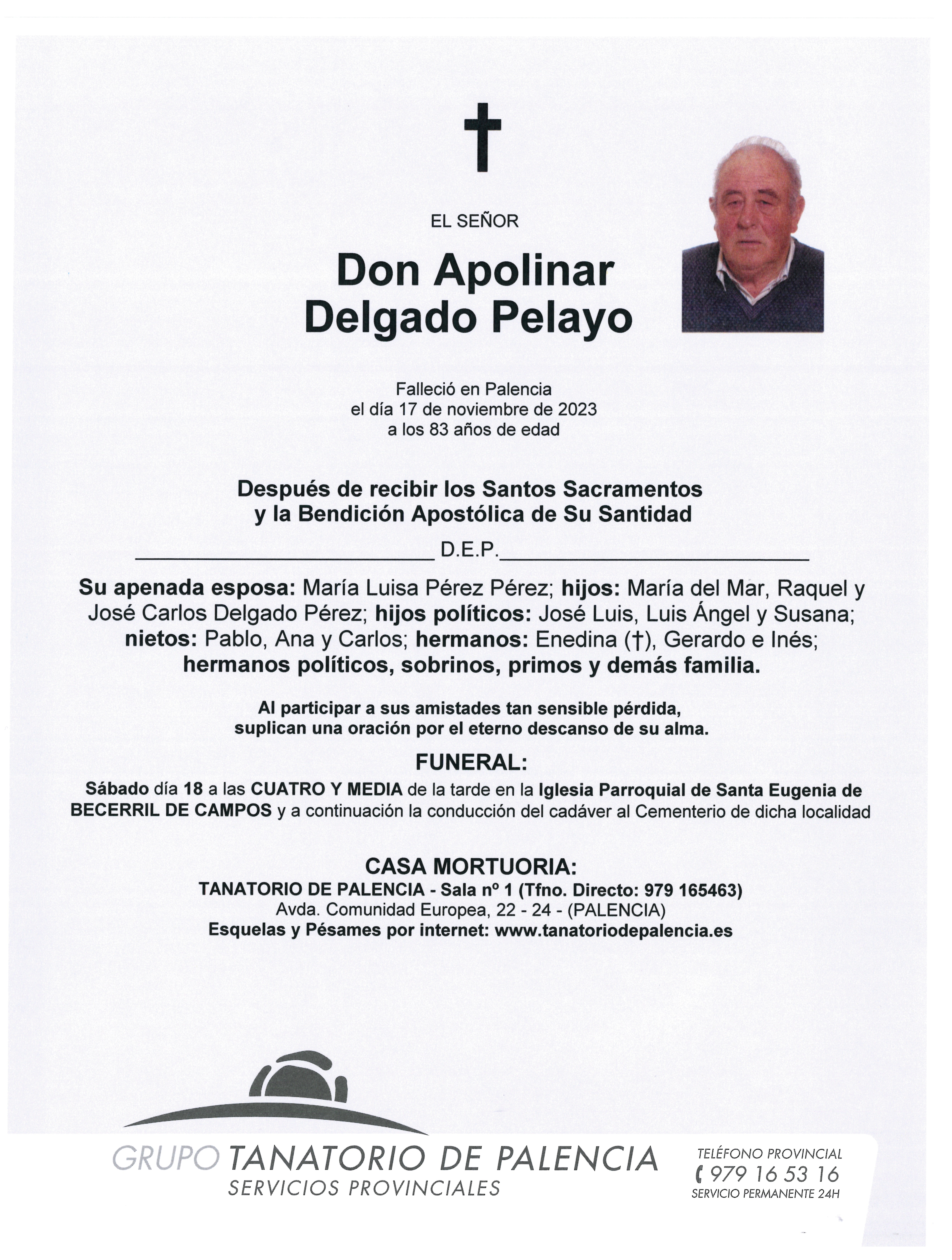 EL SEÑOR DON APOLINAR DELGADO PELAYO